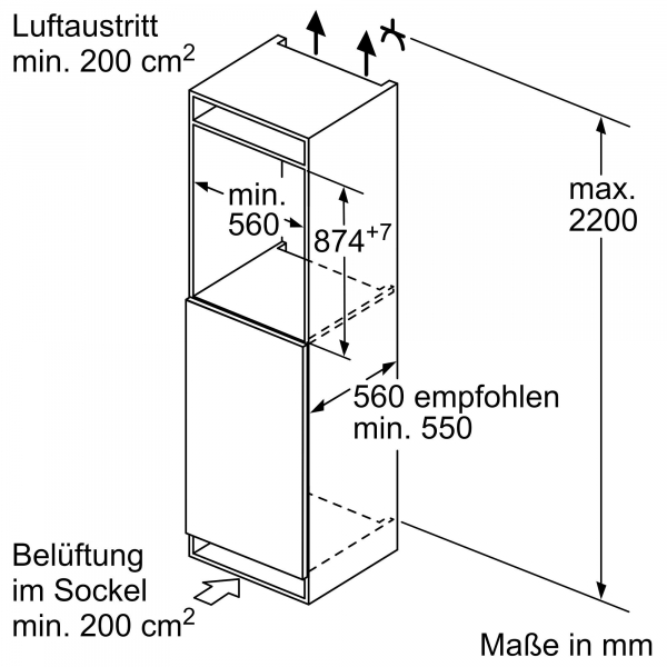 Bosch KIL 222 FE0 Einbaukühlschrank